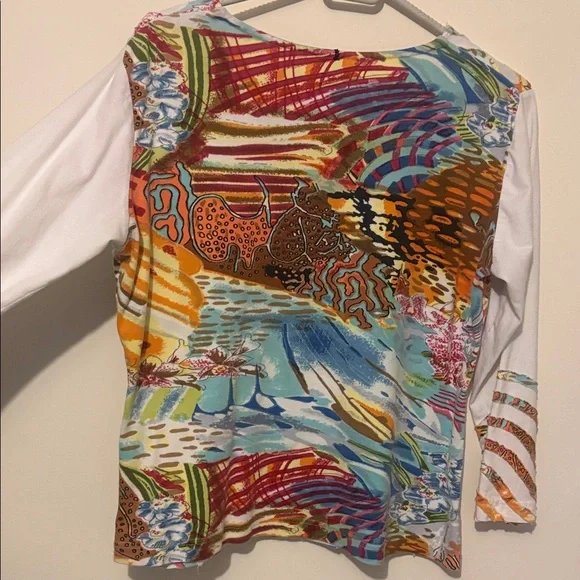 Parsley & Sage Colorful Long Sleeve Women's Top size S - Picture 6 of 6